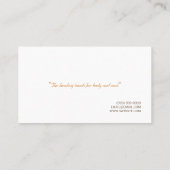 マッサージセラピスト、クリニック、ウェルネスビジネスカード 名刺 (裏面)