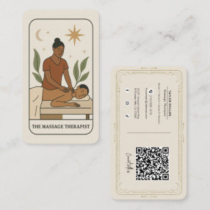 マッサージセラピスト タロット ソーシャルメディア QR 名刺