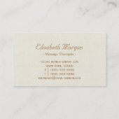 マッサージセラピスト – バーラップフローラリース 名刺 (裏面)