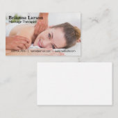 マッサージセラピスト |マッサージを受ける女性 名刺 (正面/裏面)