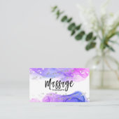 **マッサージセラピスト-マッサージセラピーグリッター 名刺 (スタンド正面)