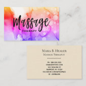 *~*マッサージセラピスト-マッサージセラピー水彩 名刺 (正面/裏面)