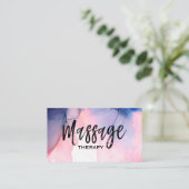 **マッサージセラピスト-マッサージセラピー水彩 名刺 (スタンド正面)