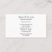 **マッサージセラピスト-マッサージセラピー水彩 名刺 (裏面)