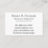 **マッサージセラピスト~マッサージセラピー水彩 名刺 (裏面)