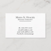*~*マッサージセラピスト~マッサージセラピー水彩 名刺 (裏面)