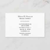 **マッサージセラピスト~マッサージセラピー水彩 名刺 (裏面)