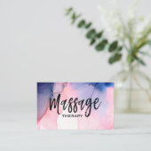 **マッサージセラピスト~マッサージセラピー水彩 名刺 (スタンド正面)