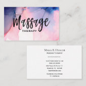 **マッサージセラピスト~マッサージセラピー水彩 名刺 (正面/裏面)