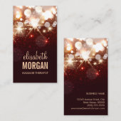 マッサージセラピスト-モダングリッタースパークル 名刺 (正面/裏面)