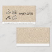 マッサージセラピスト | レザー | ホリスティック薬 名刺 (正面/裏面)