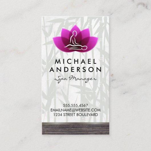 マッサージセラピスト | ロータスフラワースパ 名刺 (正面)