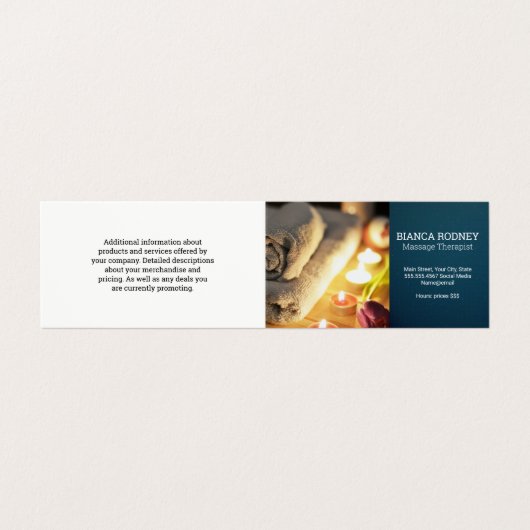 マッサージセラピスト |健康と健康 |スパ 名刺 (外部フラット)