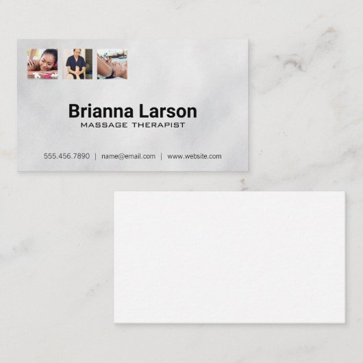 マッサージセラピスト | 健康労気に働者 名刺 (正面/裏面)