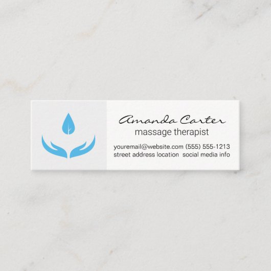 マッサージセラピスト | 医療 スキニー名刺 (正面)