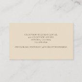 マッサージセラピスト 名刺 (裏面)