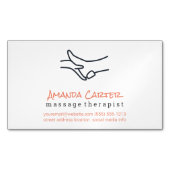 マッサージセラピスト |物理セラピストビジネスCa マグネット名刺 (正面)