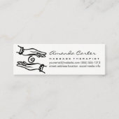 マッサージセラピスト | 癒しの手 スキニー名刺 (正面)