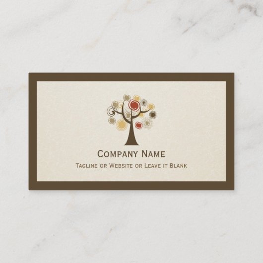 マッサージセラピスト-自然ツリー 名刺 (裏面)