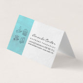 マッサージセラピスト | 鍼治療ホリスティック剤 名刺 (正面)