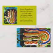 マッサージセラピスト、Bodywork、リフレクソロジー 名刺 (正面/裏面)