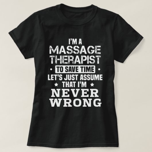 マッサージセラピスト Tシャツ (デザイン正面)