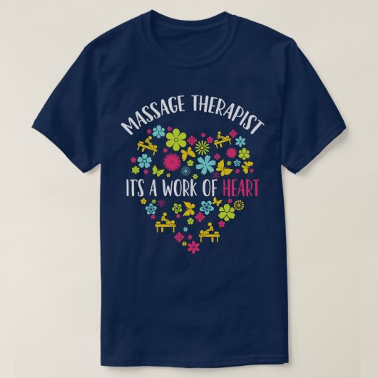 マッサージセラピストAハート Tシャツ (デザイン正面)