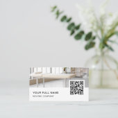 マッサージセラピストQRコードロゴソーシャルメディア 名刺 (スタンド正面)