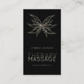 マッサージセラピーきらめくフラワーブロッサムカード 名刺 (正面)