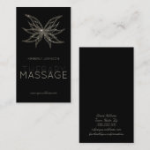 マッサージセラピーきらめくフラワーブロッサムカード 名刺 (正面/裏面)