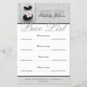 マッサージセラピーくつろぎスパセンター価格表 チラシ (正面)