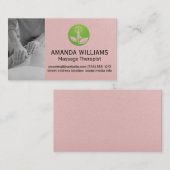 マッサージセラピーのロゴ 名刺 (正面/裏面)