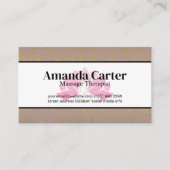 マッサージセラピーのロゴ | 金ゴールド離れパターン 名刺 (正面)