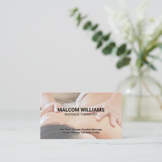 マッサージセラピーアポイントメントカード 予約カード (スタンド正面)