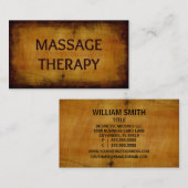 マッサージセラピーアンティークブラシ付き名刺 名刺 (正面/裏面)