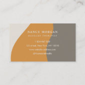 マッサージセラピーアース素朴トーン名刺 名刺 (裏面)