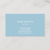 マッサージセラピーエレガントブルーロータスフローラスパ 名刺 (裏面)