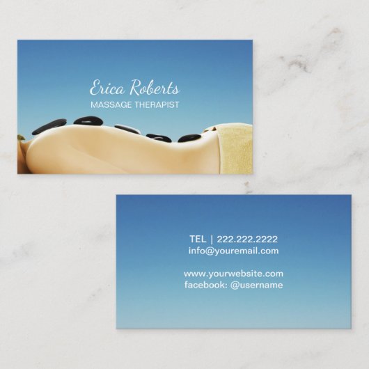 マッサージセラピーエレガント美しいスパ&サロン 名刺 (正面/裏面)