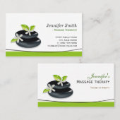 マッサージセラピーエレガント- Zen Stonesロゴ 名刺 (正面/裏面)