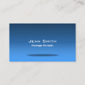 マッサージセラピーカイロプラクターエレガントブルー 名刺 (正面)