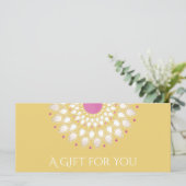 マッサージセラピーギフト証明書蓮の花 (スタンド正面)