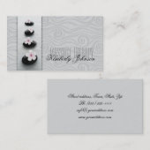 マッサージセラピーグレーカーブ&ブラックストーンカード 名刺 (正面/裏面)