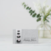 マッサージセラピーグレーカーブ&ブラックストーンカード 名刺 (スタンド正面)