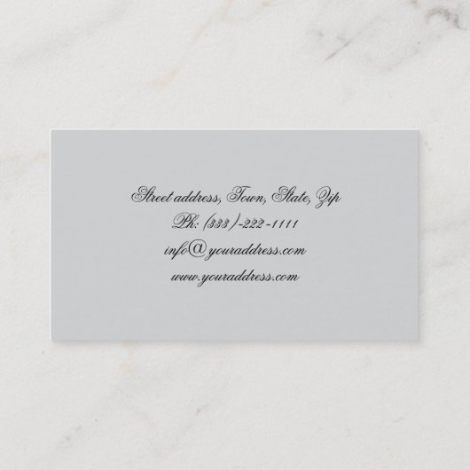 マッサージセラピーグレーカーブ&ブラックストーンカード 名刺 (裏面)