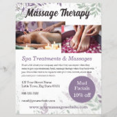 マッサージセラピーサービスチラシテンプレート チラシ (正面)