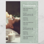 マッサージセラピーサービスフライヤーテンプレート チラシ (裏面)