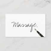 マッサージセラピーシンプル手書き 名刺 (正面)
