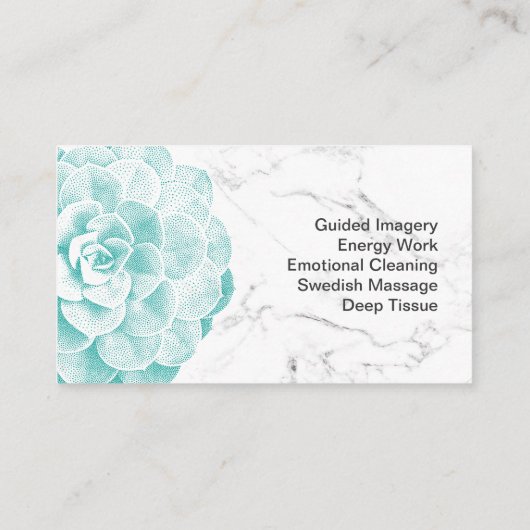 マッサージセラピースパ多肉大エレガント理石 名刺 (裏面)