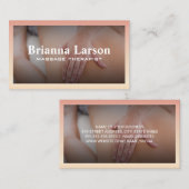 マッサージセラピーセッション | 背中マッサージ 名刺 (正面/裏面)