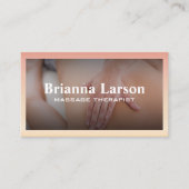 マッサージセラピーセッション | 背中マッサージ 名刺 (正面)